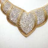 Rhinestone Gold Plated Fashion Women Necklace Earring Party Bridal Jewellery Set