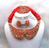 PrestigeApplause Beautiful Customised Choker Coral Bridal Wedding Beads Jewellery Set
