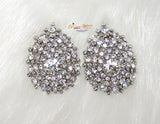 Bold Stud Sparkling Silver Evening Cocktail Earring Jewellery