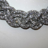 Elegant Braided Swarovski Element Crystal Choker Necklace Jewellery