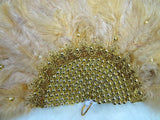 Beautiful Detailed Champagne Gold Hand fan wedding African Traditional engagement - PrestigeApplause Jewels 