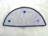 Royal Blue Simple Bridal wedding African Traditional engagement hand fan - PrestigeApplause Jewels 
