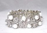 White Pearl Silver Bracelet Jewellery