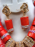 PrestigeApplause Royal Detailed Embellished Unique Celebrant Necklace Jewellery Set