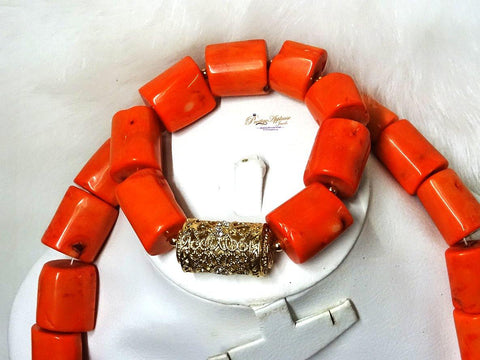 PrestigeApplause Unisex Original Tradition Coral Party Bride Groom Couple Necklace Bracelet Jewellery Set - PrestigeApplause Jewels 