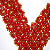 Cheap V Connect New Design African Red Beads Party Jewelry Necklace Set