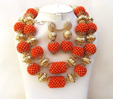 PrestigeApplause Unique Beautiful Traditional Coral Balls Style Beads Necklace African Nigerian Celebrant Bridal Set - PrestigeApplause Jewels 