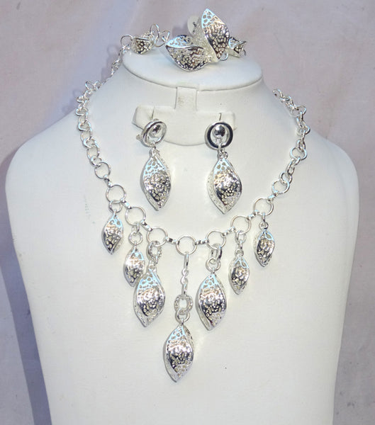Silver Drop Cocktail Party Jewellery Set