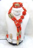 Celebrant 2019 Beautiful Real Traditional Bridal Wedding Flowery Traditional Coral African Nigerian Necklace Jewellery Set