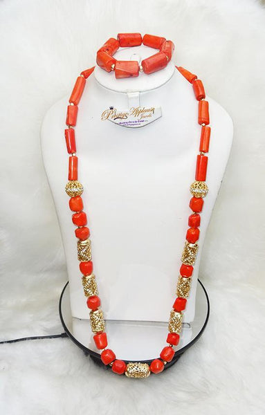 Celebrant 2019 Beautiful Real Traditional Bridal Wedding Flowery Traditional Coral Necklace Jewellery Set