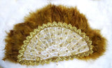 Beautiful Detailed Champagne Gold Hand fan wedding African Traditional engagement Handfan - PrestigeApplause Jewels 