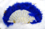New Designs Royal Mixed Blue Maroon Red Gold Hand fan wedding African Traditional Engagement Handfan - PrestigeApplause Jewels 