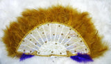 New Designs Royal Mixed Blue Maroon Red Gold Hand fan wedding African Traditional Engagement Handfan - PrestigeApplause Jewels 