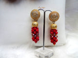 Elegant Red mixed with Gold Bold Big Unique Bead Jewellery Complete Set