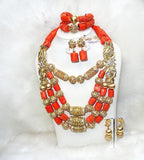 PrestigeApplause Elegant New Designs Real Traditional Bridal Wedding Traditional Coral African Nigerian Necklace Jewellery Set - PrestigeApplause Jewels 