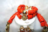 PrestigeApplause Elegant New Designs Real Traditional Bridal Wedding Traditional Coral African Nigerian Necklace Jewellery Set - PrestigeApplause Jewels 