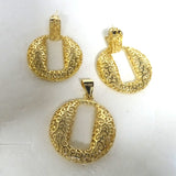 New Design Gold Plated Earring & Pendant Jewellery Set