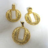 New Design Gold Plated Earring & Pendant Jewellery Set