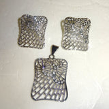 New Design Silver Plated Earring & Pendant Jewellery Set