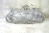 Beautiful Silver Sparkling Party Evening Clutch Purse for Party Cocktail