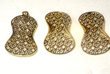 Latest Design Beautifully Shaped Figure 8 Gold Plated Fashion Costume Earring & Pendant Jewellery Set