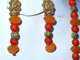 Customised 2 Layer Orange Mixed with Gold Jewellery Set - PrestigeApplause Jewels 