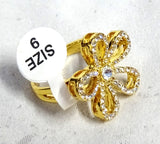 Elegant High Quality Dubai Gold Plated flower Crystal Party Wedding Necklace Set
