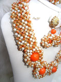 PrestigeApplause Elegant 3D Beautiful Design Bead Wedding Party Jewellery Set - PrestigeApplause Jewels 