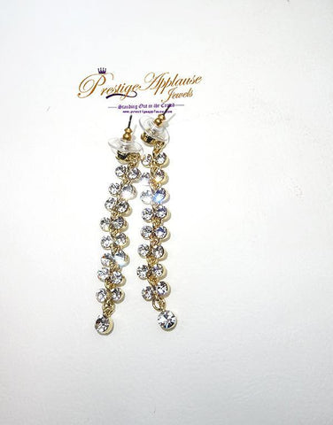 Gold Enlongated Cocktail Earring Jewellery - PrestigeApplause Jewels 