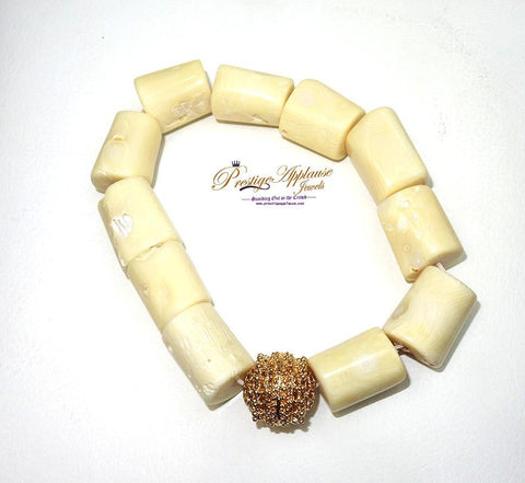 Prestigeapplause Fantastic Wedding Coral Beads Bridal Jewelry Set Big Design Jewellery Set African Nigerian Beads White Necklace Set - PrestigeApplause Jewels 