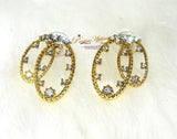 Prestigeapplause studs gold Earrings/gold frame and diamonds is an art in itself - PrestigeApplause Jewels 