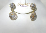 Prestigeapplause Stud Sterling Gold Earrings with Daimond - PrestigeApplause Jewels 