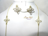 Prestigeapplause GOLD LONG NECKLACE WITH EARRING - GOLD - PrestigeApplause Jewels 