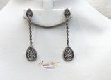 Glitz Elegant Fashion Fancy Latest Silver Plated Hoop Earrings for Women - PrestigeApplause Jewels 