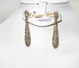 Gold Crystal Drop Earring Cocktail Jewellery - PrestigeApplause Jewels 