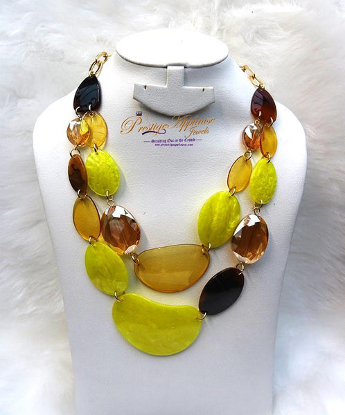 Latest Trendy Yellow Necklace Jewellery for Ladies Great Gift for Women - PrestigeApplause Jewels 