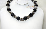 Black Mixed Pearl Bead Necklace Earring Necklace Jewellery
