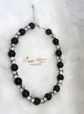 Black Mixed Pearl Bead Necklace Earring Necklace Jewellery