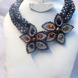PrestigeApplause Customised Grey Black with Mixed Color African Beads Bridal Wedding Party Jewelry Set