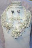 Latest Design crystal White Traditional African Beads Bridal Wedding Jewelry Set