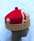 PrestigeApplause Chieftancy Embellished Men Igbo Edo Hat Groom Wedding Yoruba Traditional Wedding Clothing - PrestigeApplause Jewels 