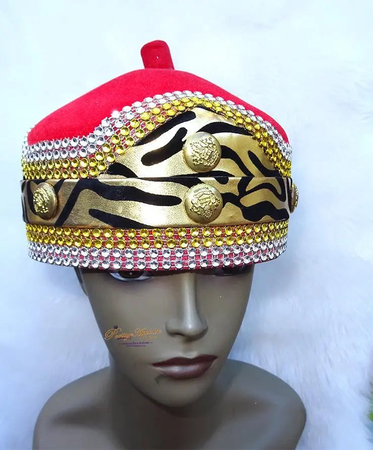 PrestigeApplause Chieftancy Embellished Men Igbo Hat Edo Cap Groom ...