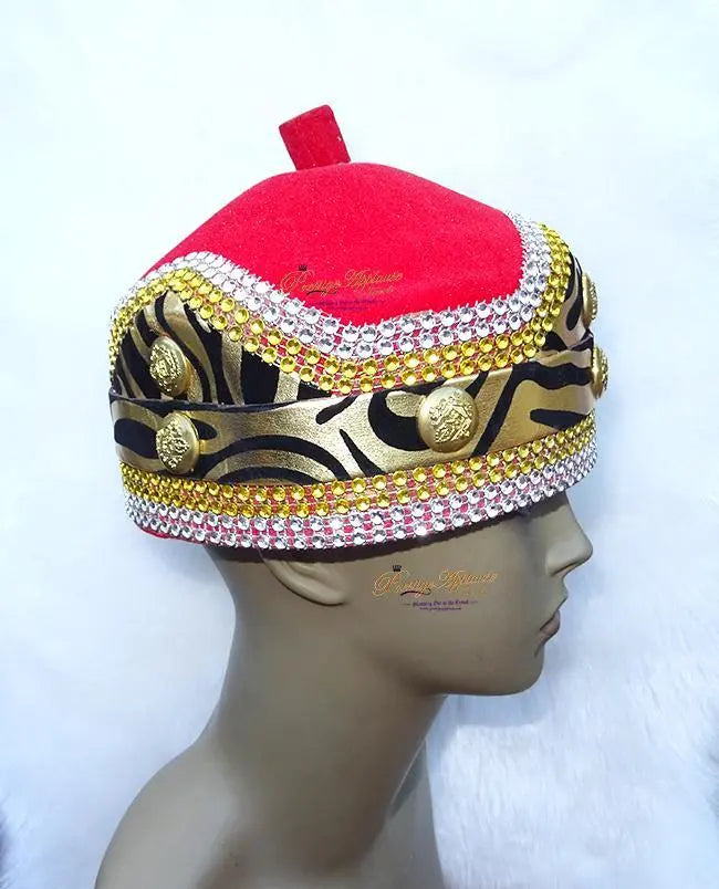 PrestigeApplause Chieftancy Embellished Men Igbo Hat Edo Cap Groom ...
