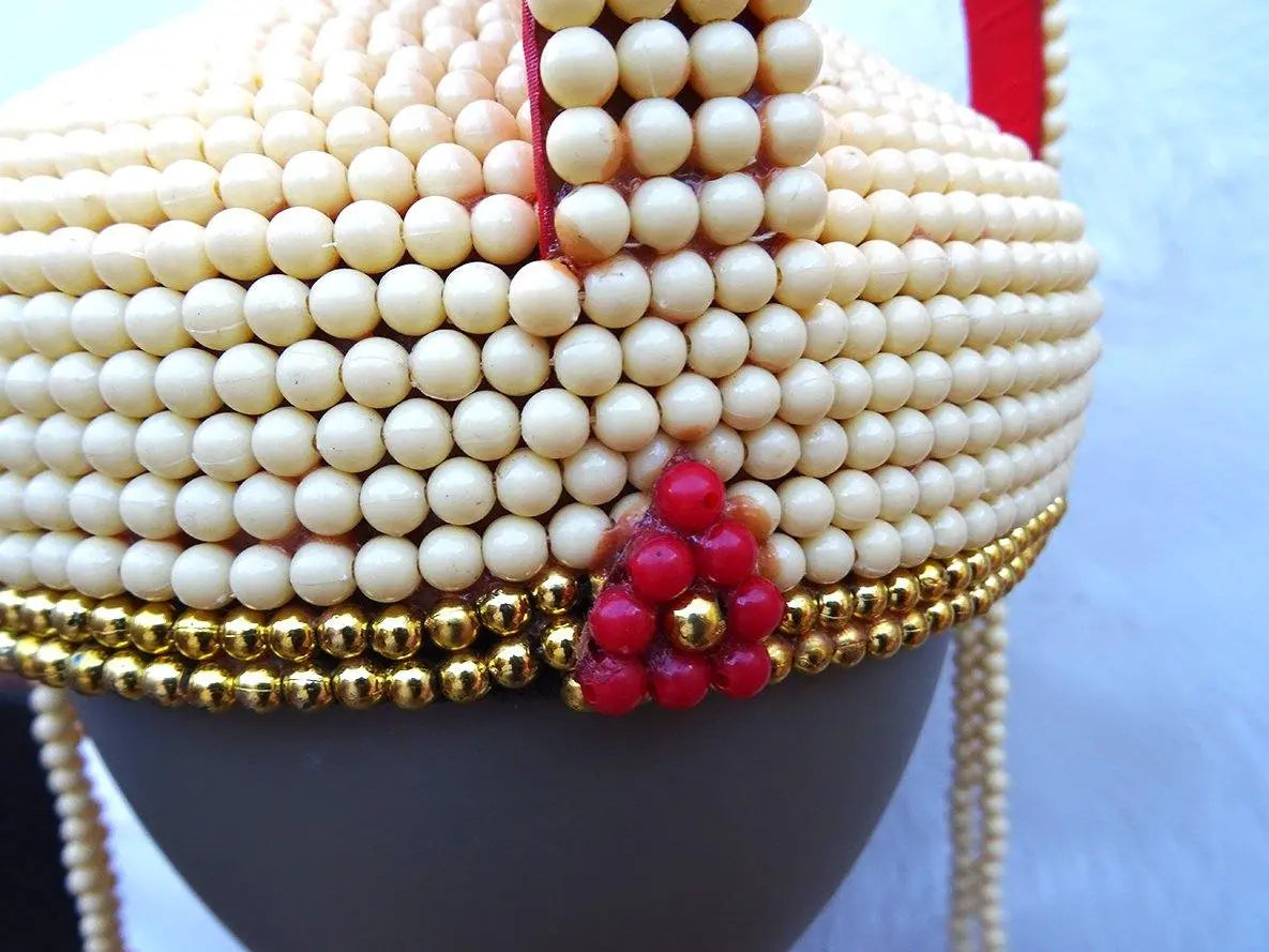 PrestigeApplause - Jewels UK Nigerian Edo Ibo Coral White Crown Cap ...