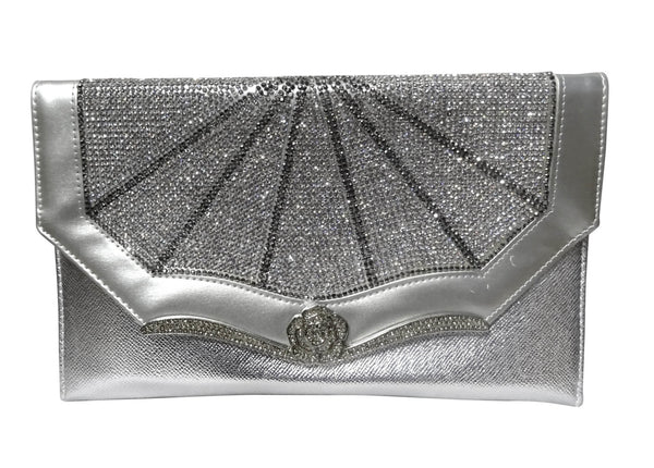 Rectangle Beautiful Silver Clutch Party Clutch Evening Purse for women