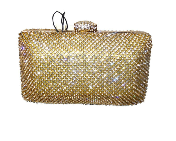 Beautiful Gold Clutch Party Clutch Evening Party Cocktail Purse for women - PrestigeApplause Jewels 