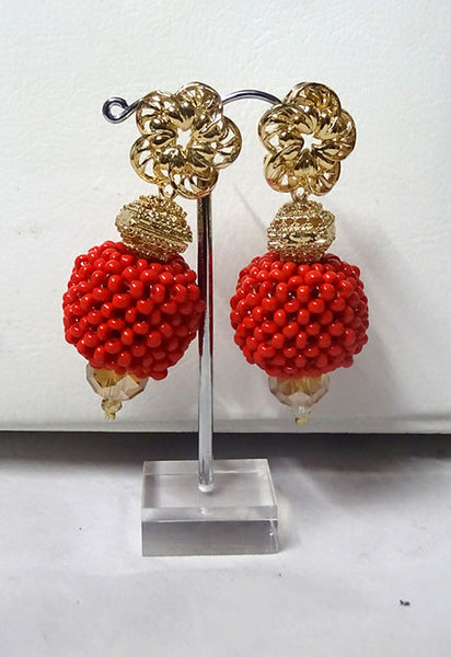 PrestigeApplause Latest DesignRed Bridal Party Beads Jewellery Set
