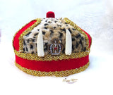 African hat with Crown, Tusk,Animal Skin, Animal teeth, Chieftaincy igbo groom/king cap/hat to match isiagu and traditional attires - PrestigeApplause Jewels 