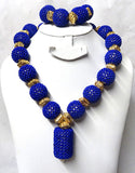 PrestigeApplause Latest Design Blue Bridal Party Beads Jewellery Set