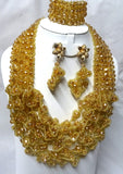 Sparkling Crystal Beads Exquisite New Design Bridal Wedding Party Jewelry Set